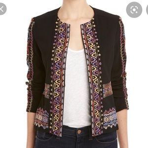 Nanette Lepore soul seeker embroidered jacket sz4